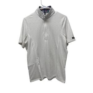 Kerrits Women's Hybrid II riding shirt white size large horse equestrian